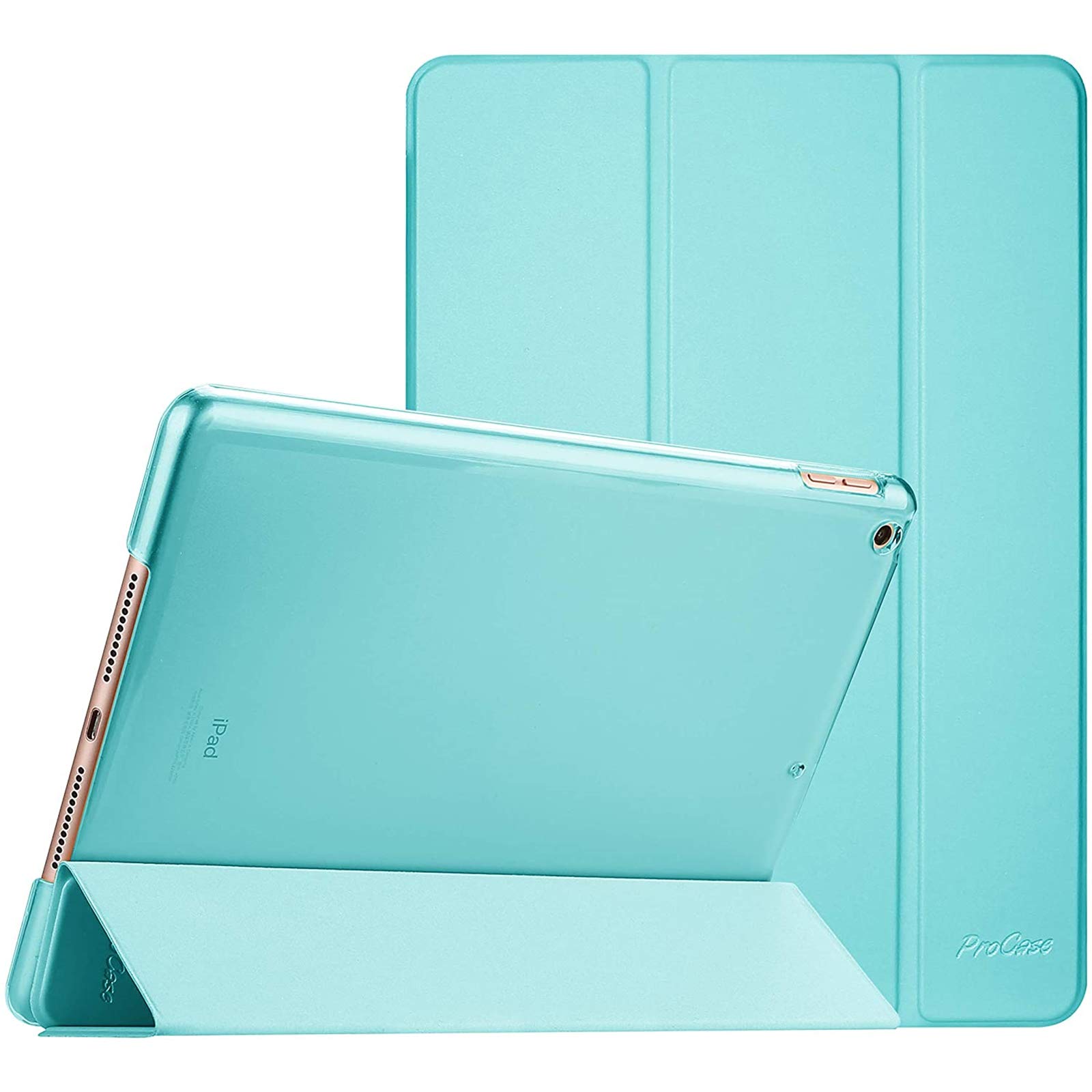 ProCase iPad 9/8/7 P[X (2021 2020 2019) obNJo[ X}[gJo[ y O܂X^h iPad 10.2