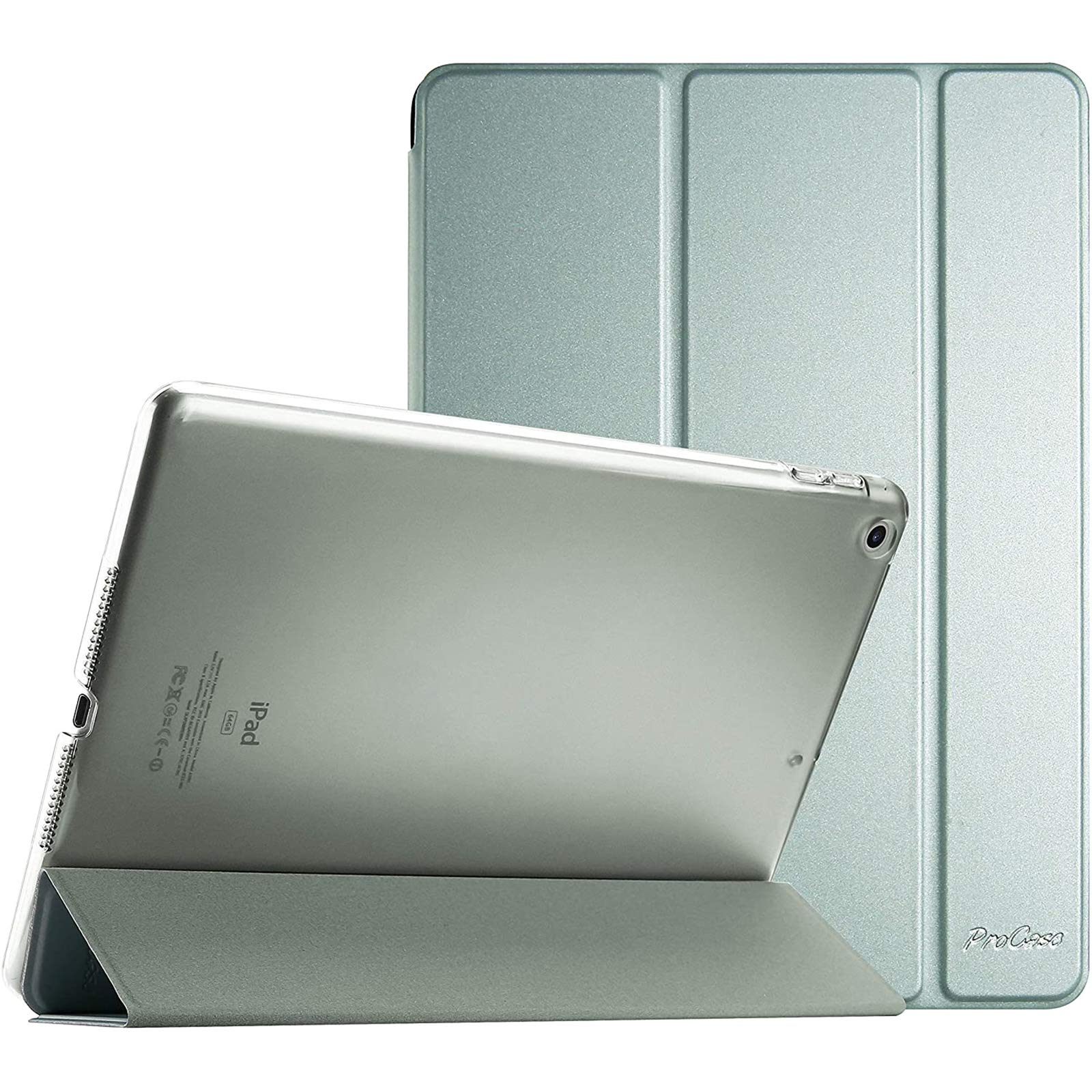 ProCase iPad 9/8/7 P[X (2021 2020 2019) obNJo[ X}[gJo[ y O܂X^h iPad 10.2