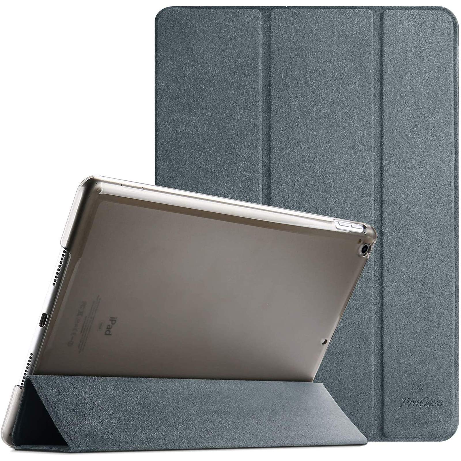 ProCase iPad 9/8/7 P[X (2021 2020 2019) obNJo[ X}[gJo[ y O܂X^h iPad 10.2