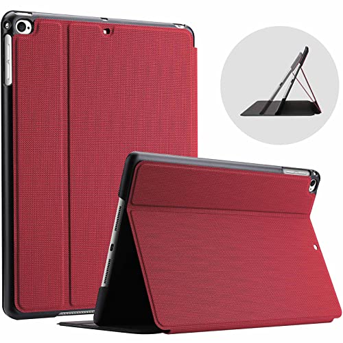 ProCase iPad 9.7 ケース (2018 2017) Air 2 / Air 1に適合 耐衝撃 スタンド機能 スマートカバー オートスリープ対応 (レッド)