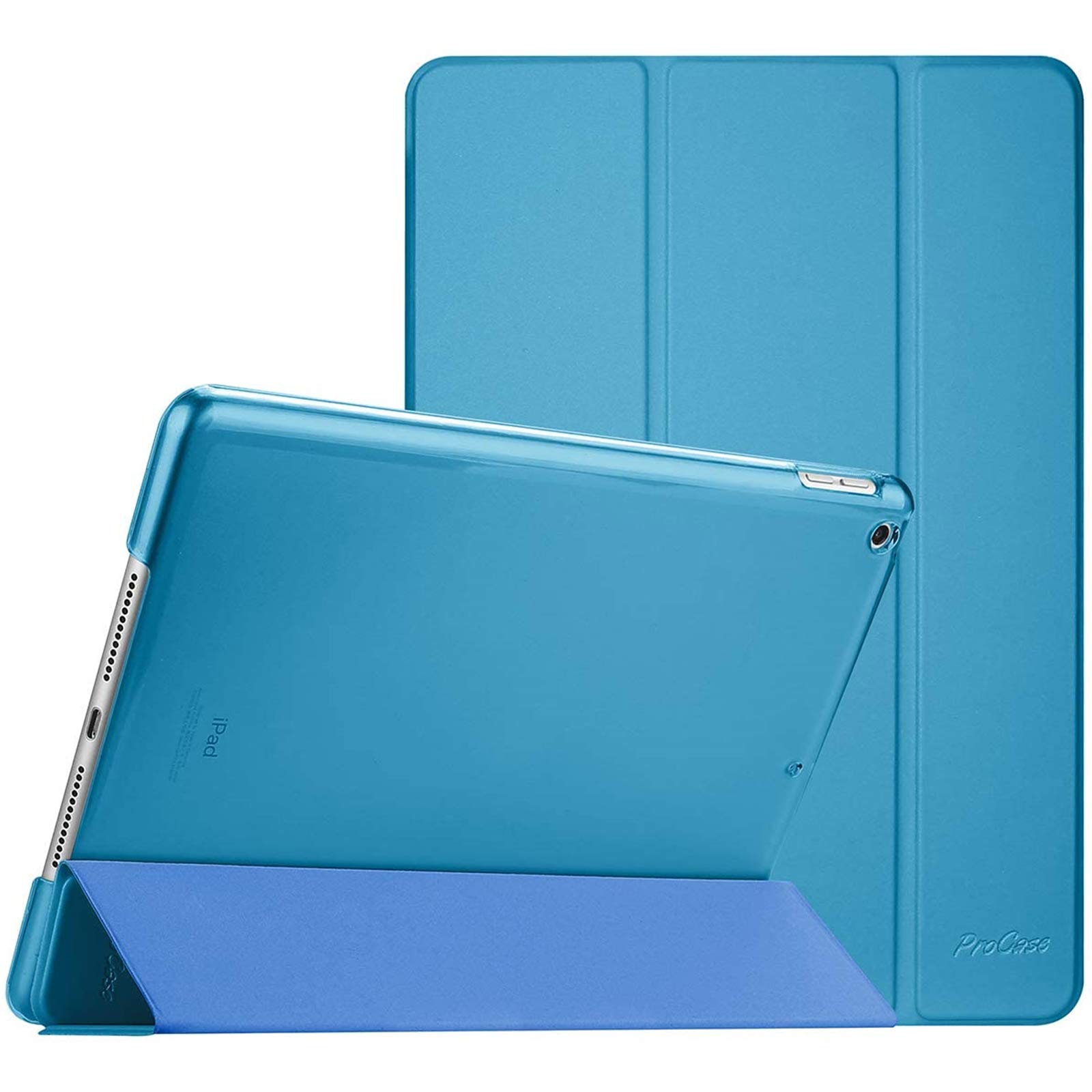 ProCase iPad 9/8/7 P[X (2021 2020 2019) obNJo[ X}[gJo[ y O܂X^h iPad 10.2