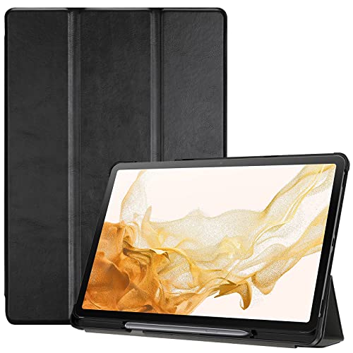 ProCase Galaxy Tab S8 Plus P[X 2022A y X}[gJo[ X^h y[ KfF12.4h Galaxy Tab S8+ 2022/ S7 FE 2021/ S7+ 2020 - ubN