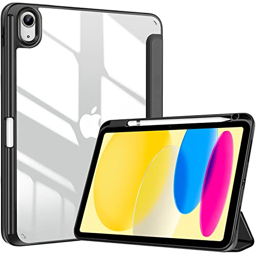 ProCase iPad 10 P[X 2022 10.9C` A2696 A2757 A2777 y[ ϏՌ O܂ X^h X}[gJo[iubNj