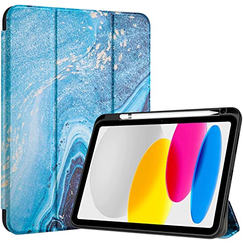 ProCase iPad 10 P[X 2022 10.9C` A2696 A2757 A2777 y[ ϏՌ O܂ X^h X}[gJo[iI[Vu[j