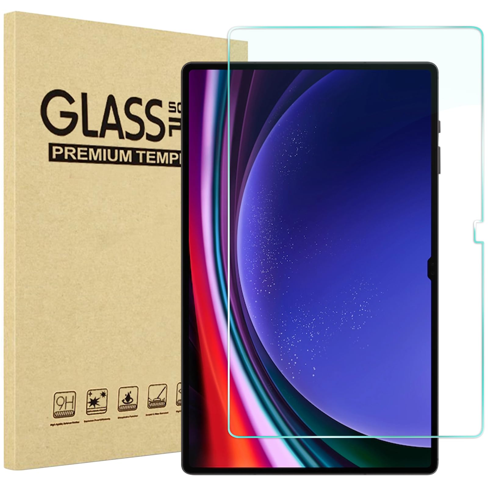ProCase Galaxy Tab S9 Ultra 2023 /S8 Ultra 2022 14.6C` tیtBAKX XN[veN^[ Kp@: Galaxy Tab S9 Ultra (SM-X910/X916/X918) / S8 Ultra (SM-X900/X906)