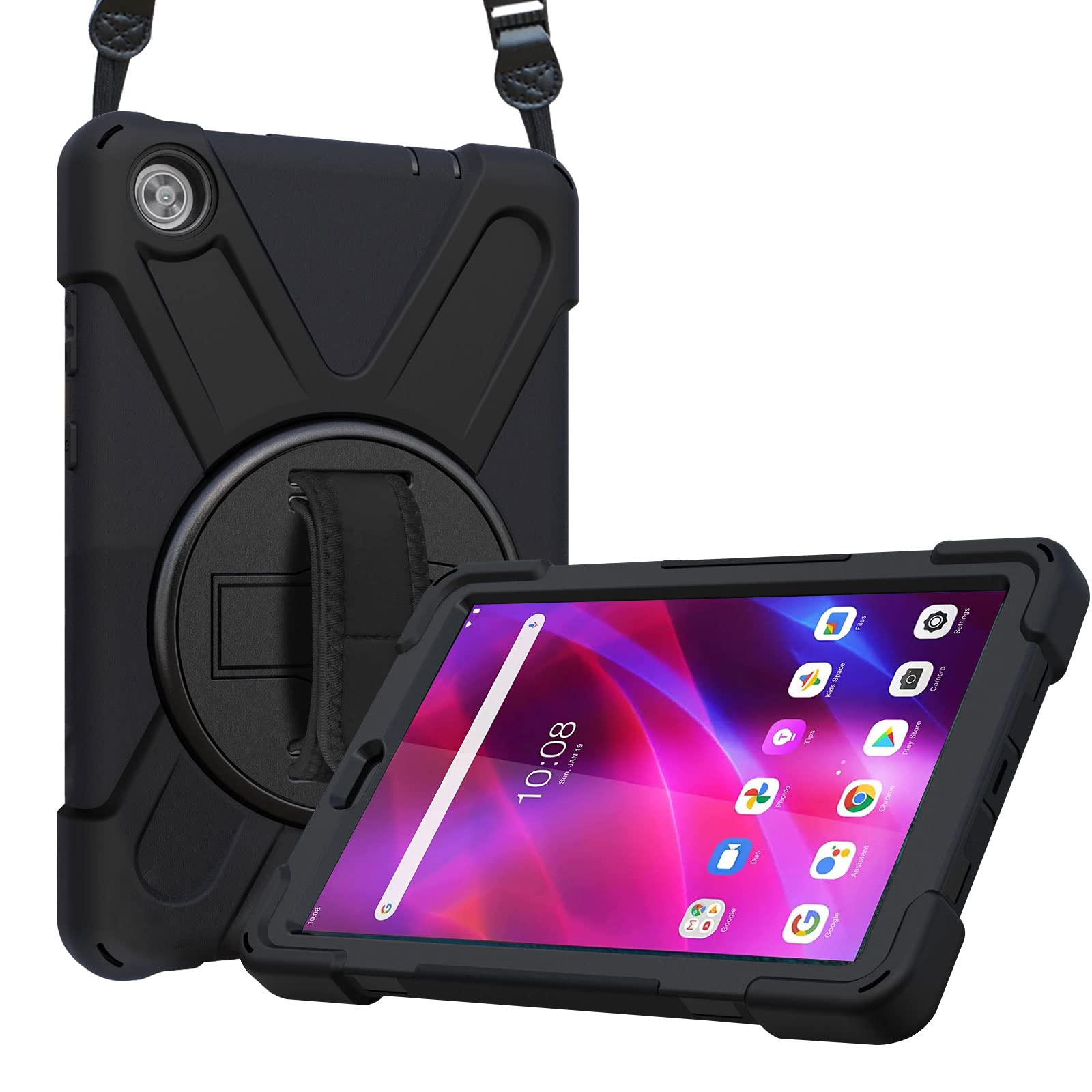 ProCase Lenovo Tab M8 P[Xi3j2022 2021 2019 ANEC LAVIE Tab T8 V_[t | ]X^h ϏՌn[hVF Ή[F8.0C` Lenovo Tab M8 HD/HD LTE/FHD/Smart Tab M8ANEC LAVIE Tab T8iTAB08/H02AT0875/CASAT0855/CAS)-ubN