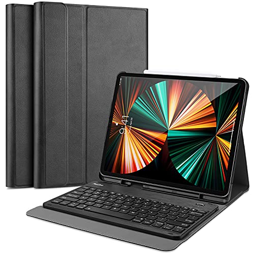 ProCase iPad Pro 12.9 6 2022 L[{[htP[X 5 2021A[Apple Pencil̎[Ə[dɑΉ] CXL[{[h X}[gJo[AKp@FiPad Pro 12.9