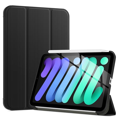 ProCase iPad Mini6 P[X 2021 8.3C`AO܂X^h X}[gJo[ I[gX[vΉ NуeNX`͗lAKp@FiPad Mini 6 2021 -nF