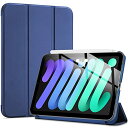ProCase iPad Mini6 ケース 2021 8.3インチ、スリム 三つ折りスタンド ハードバックカバー、適用機種：iPad Mini 6世代 2021 (アイアン..