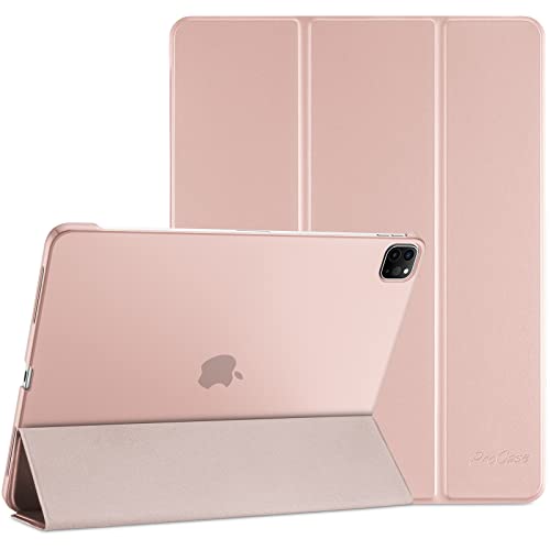 ProCase iPad Pro 12.9 P[X 6/5/4/3ɓKpi2022 2021 2020 2018jA X O܂ X^h X}[gJo[ Pencil̃yAOƏ[dɑΉ - sN