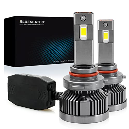 【明るさが最高】BLUESEATEC HB3 HB4 兼用 LEDヘッドライト9005 ハイビーム用 爆光 9006 ledバルブ 22000LM 60W 6500Kホワイト 車検対応 キャンセラー内蔵 12V/24v（ハイブリッド車 EV車対応) 定電流回路搭載 静音冷却ファン付き 0.1秒瞬間起動 2個入 【正規品専門店】