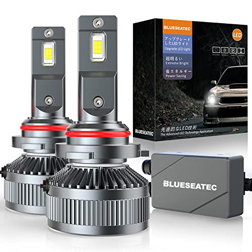 BLUESEATEC【ショット進化】HB3 LEDヘッドライト 130W 爆光 9005 LEDハイビーム車検対応 13000LM 静音ファン付き 6000k 9-60V LED化 LEDバルブ 2個入り