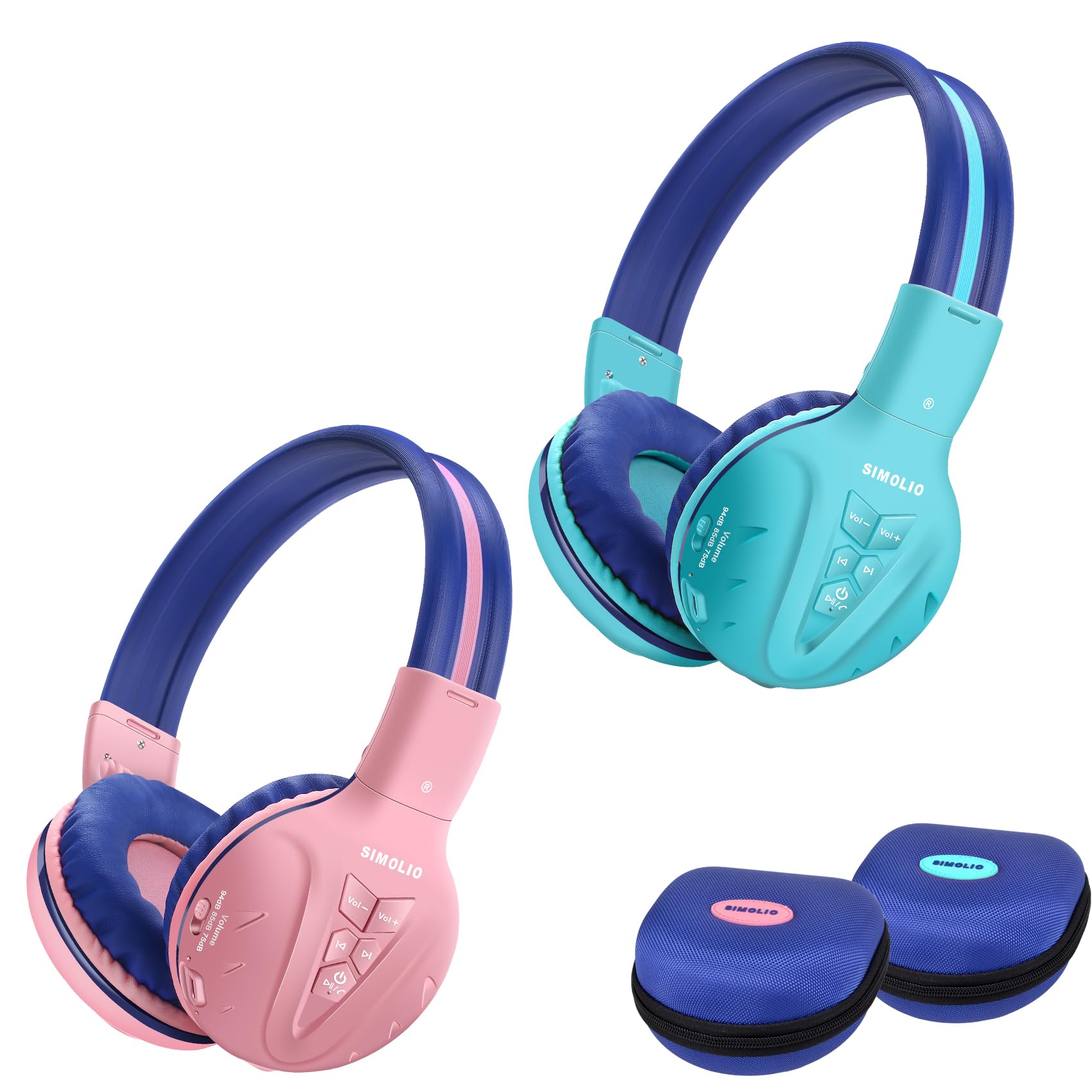 SIMOLIO 2パック Bluetoothヘッドフォン 子