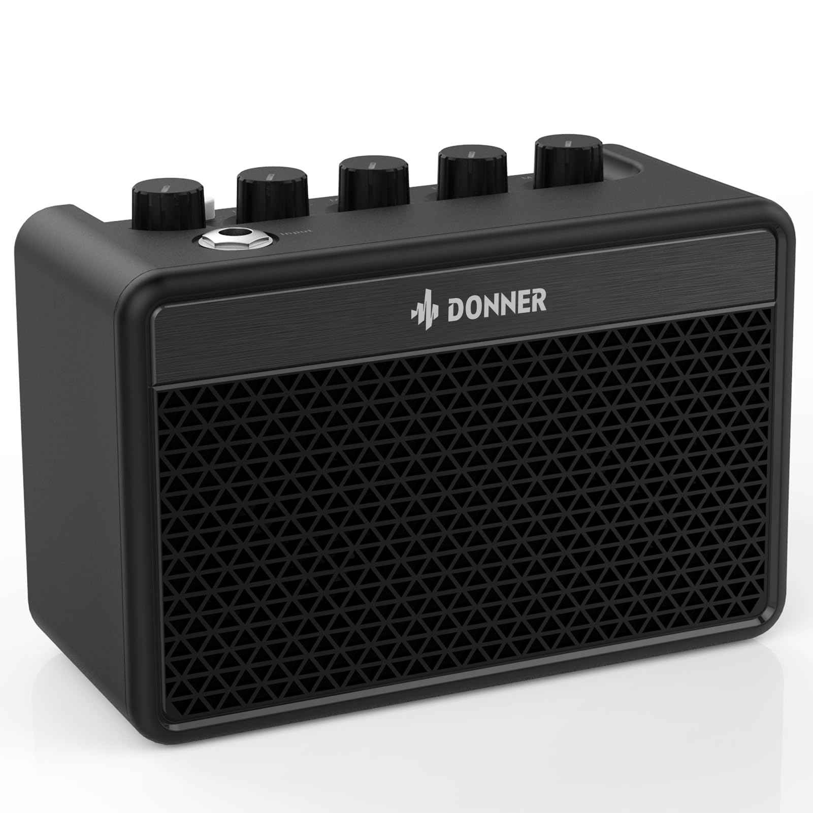 Donner ギターアンプ ミニ 5W 充電式 3バンドEQ搭載 卓上 コンパクト 軽量 自宅練習 Retro British tone DA-10