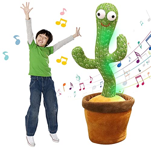 Bonistasia サボテン おもちゃ 踊るサボテン 誕生日 プレゼント サボテン おもちゃ 動く dancing cactus toy ダンシングサボテン 動くサボテン ルミナスサボテンぬいぐるみ サボテン おもちゃ 120曲の歌が付属しています(USB)