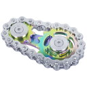 Fidget Spinner、リンケージバイクチェーンスピナーデザイン2ギアフィギティスピンフィンガーゲーム、滑らかなベアリングを備えた金属ステンレス鋼耐久性のある力学、大人の子供のためのフィジットおもちゃ - カラフル