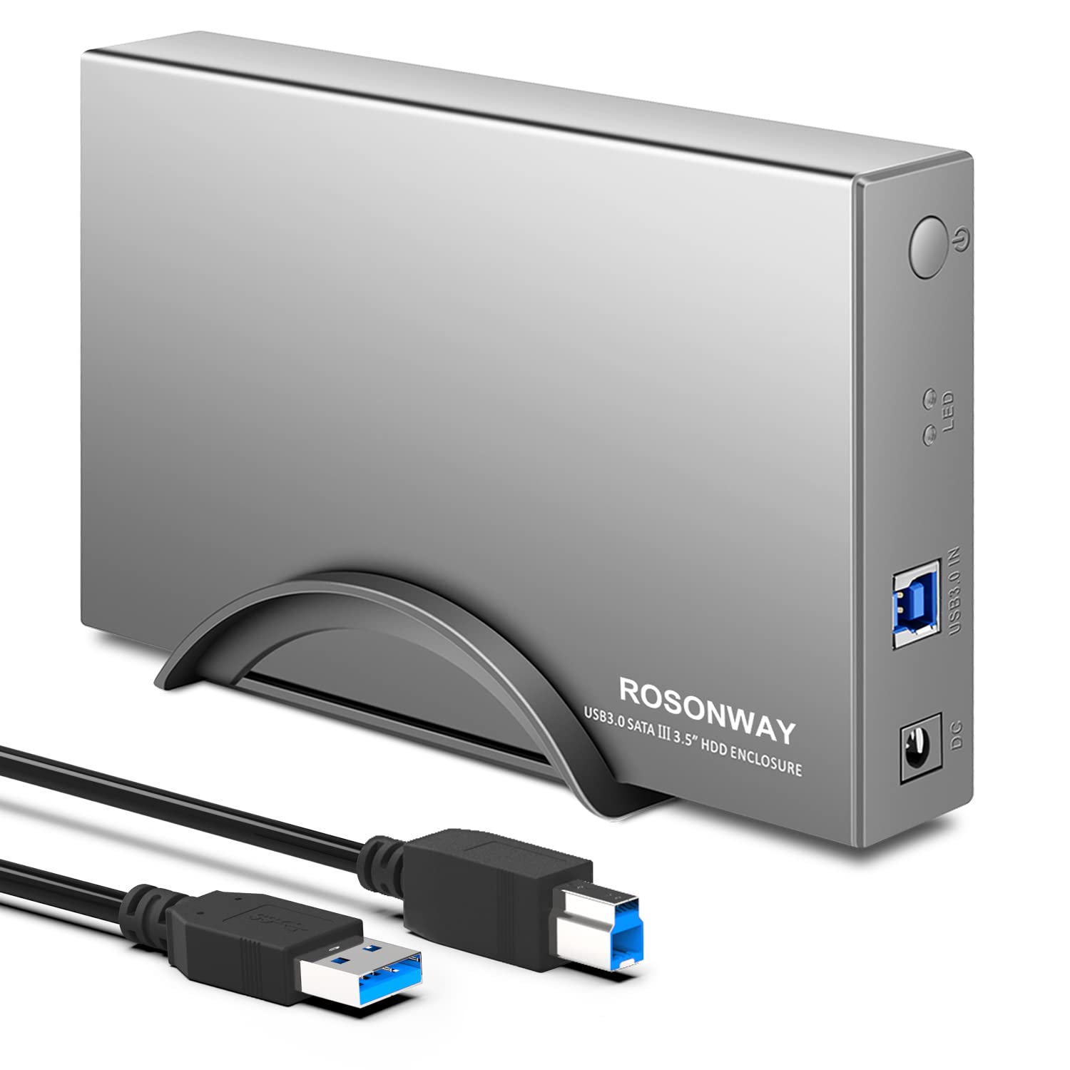 ROSONWAY HDD P[X 3.5C`USB3.0 Otn[hfBXNA~ hCuP[X SATAڑ ő16TBT|[gUASP X[v@\t iVo[j