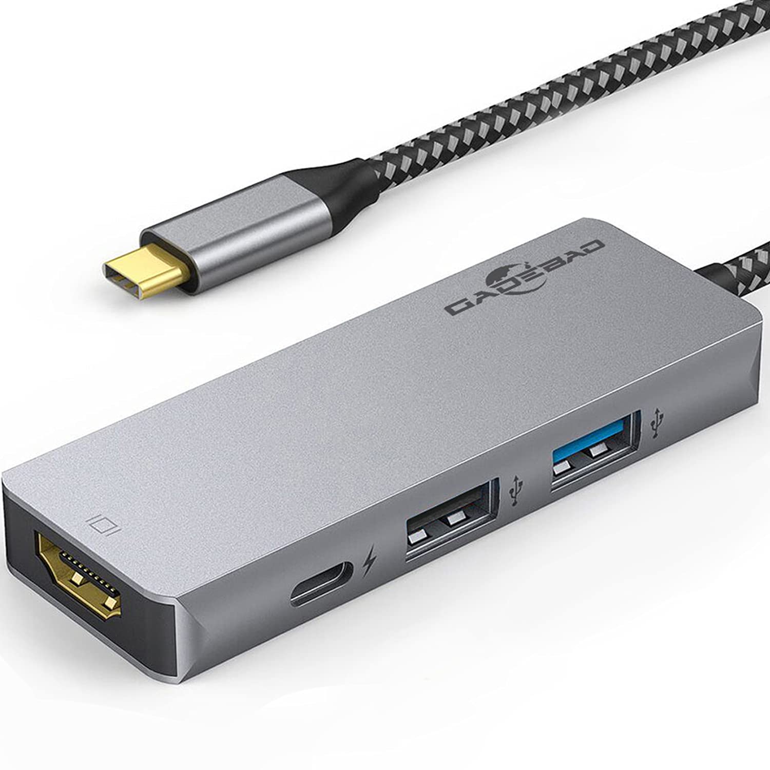 USB C nu HDMI 4-IN-1 GADEBAO hdmi type-c }`|[g[4K HDMI+USB 3.0+USB 2.0+PD[d] usb c hdmiϊ type c hdmiA_v^ thunderbolt3 hdmi 萫 MacBook Air/PropASwitchpAChromebookpASamsungpȂǂɑΉ e[N