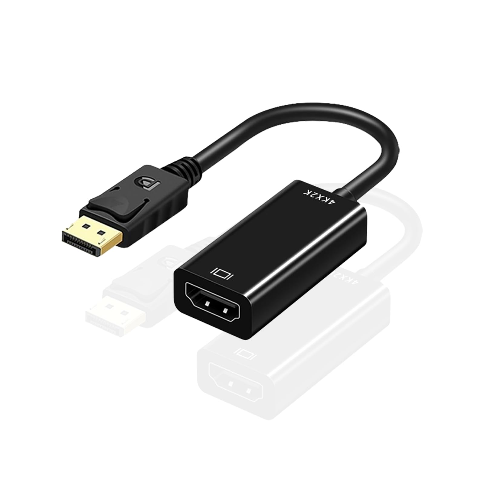 SZSL DisplayPort HDMI 変換アダプタ 4K ディスプレイポート hdmi 変換 ケーブル DP(PC) to HDMI 単方向のみの変換対応 逆方向変換非対応 ブラック