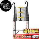 【送料無料】DayPlus伸縮はしご 伸縮梯子多機能 ステンレスはしご アルミ製のはしごではない 自動ロック スライド式 持ち運びやすい 折り畳み 伸縮自在 梯子 室内室外両用 スライド式 フック付き
