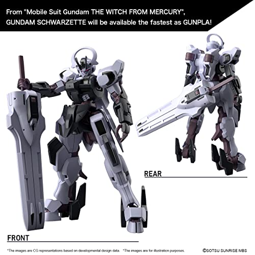 PLAYS REGALの【送料無料】BANDAI SPIRITS(バンダイ スピリッツ) HG 機動戦士ガンダム 水星の魔女 ガンダムシュバルゼッテ 1/144スケール 色分け済みプラモデル｜アングル3