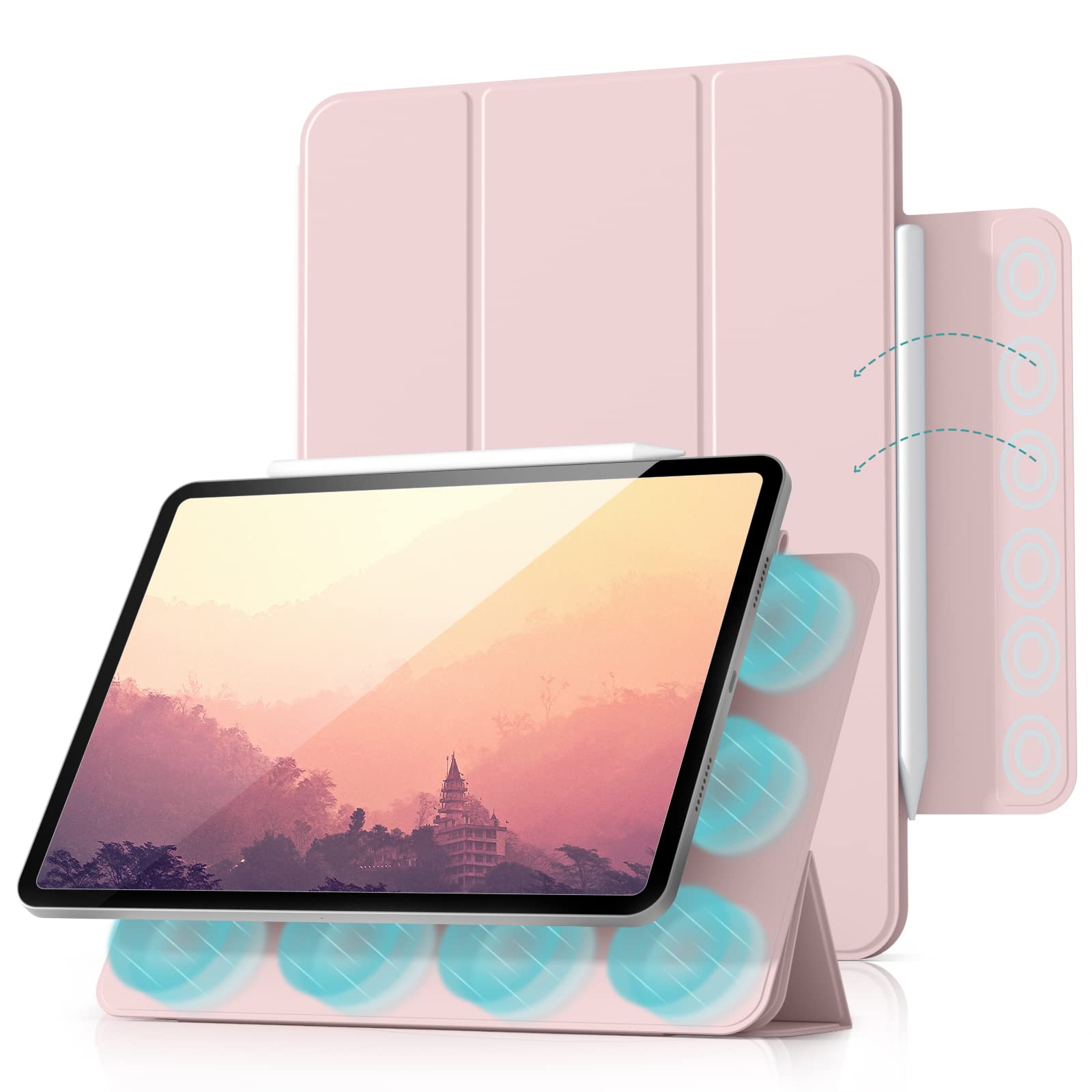 Aoub iPad Air 5 P[X 2022 (5) }OlbgP[X iPad Air 4 P[X 2020 (4) iPad Pro 11 P[X 2018 Cz I[gX[v/EFCNΉ Pencil 2Ή X GK Jo[ sN