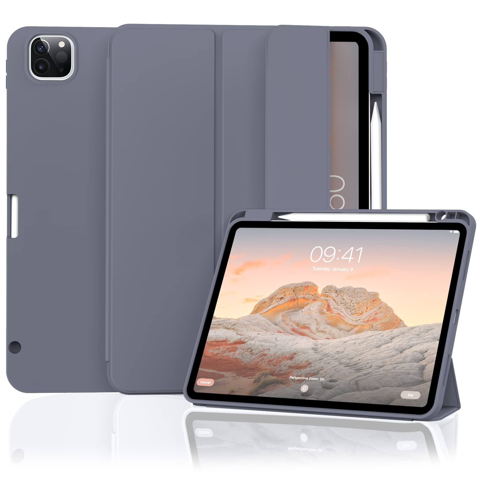 Aoub iPad Pro 11C` P[X (2022/2021/2020) 4/3/2 I[gX[v/EFCN@\ Apple Pencil[EX^ht X}[gJo[ \tgTPU Čy ϏՌ O܂X^h u[O[