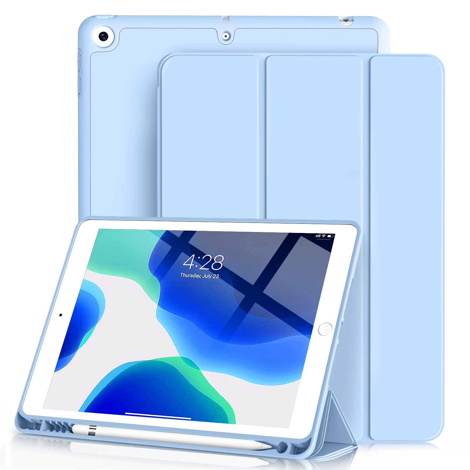 Aoub iPad 10.2 C` 9/8/7 (2021/2020/2019N) P[X I[gX[v/EFCN@\Ή Apple Pencily[Ez_[t X}[gJo[ \tg TPU ^ y ϏՌ O܂X^h Cgu[