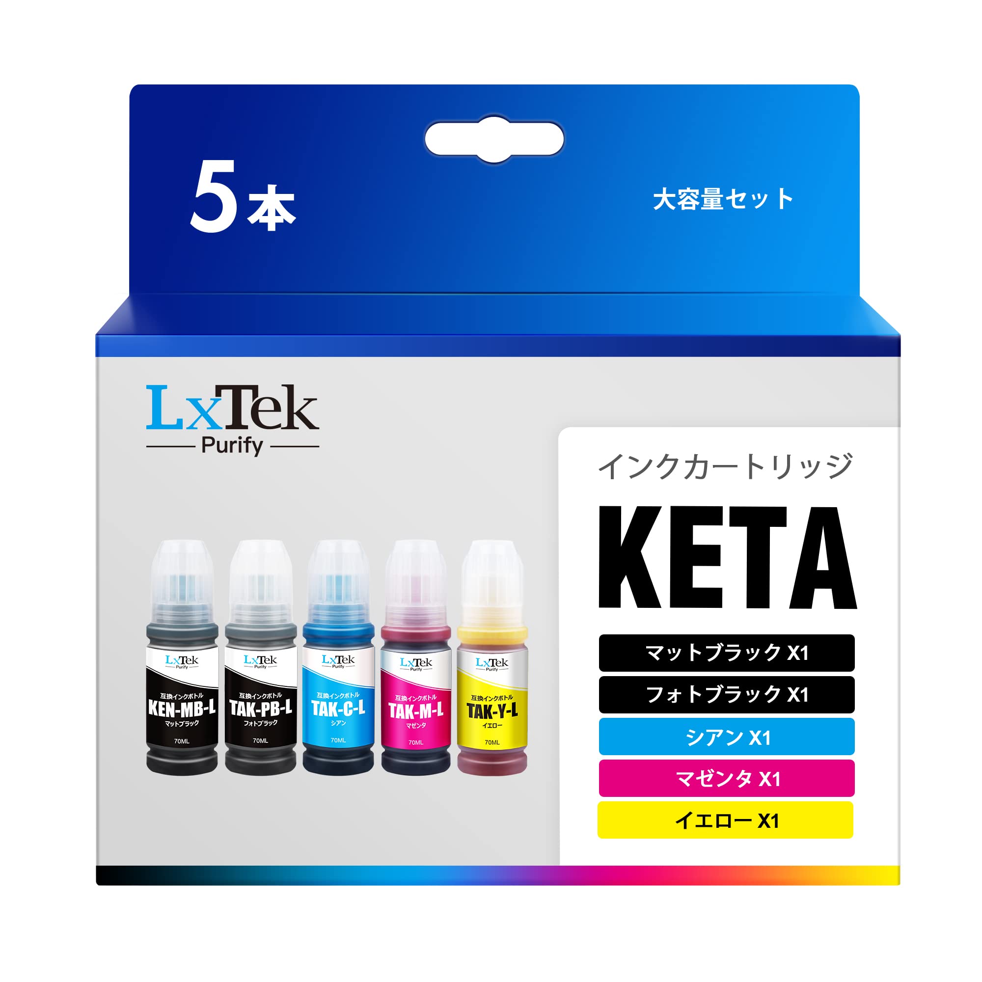 LxTek Purify KETA-5CL 5FZbg (KEN-MB + TAK-4CL) ݊CNJ[gbW Gv\ (Epson) Ή KETA P_} CN ^Pg{ CN Ή^: EW-M752T EW-M752TB EW-M754TW EW-M754TB e/t/cʕ\/