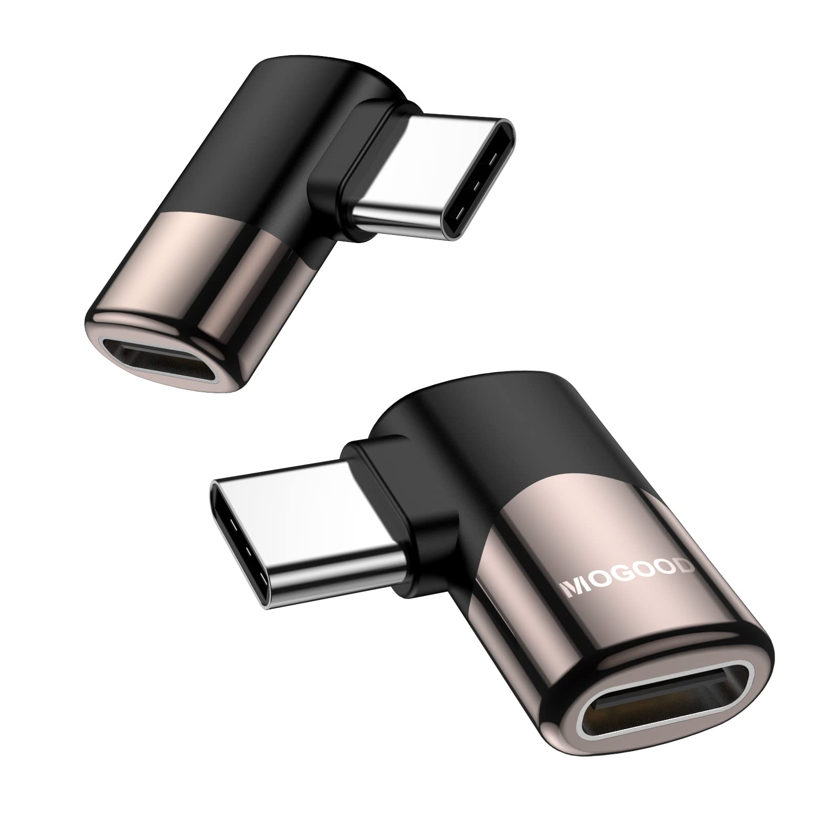 MOGOOD 90°アダプタ 90度直角USB Cコネクタ USB Cオスから USB Cメスアダプタ 上下USB C型アダプタ USB C直角蒸気デッキアクセサリーノートパソコン、タブレット、Galaxy S22