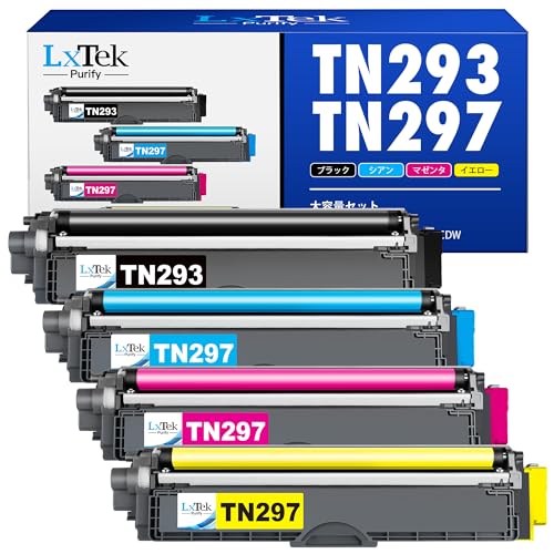 LxTek Purify TN-293 TN-297 ブラザー 用 互換トナーカートリッジ TN293 TN297 Brother 用 大容量 MFC-L3770CDW HL-L3230CDW トナー TN293BK TN297 合計4色セット 293 297 プリンタートナー