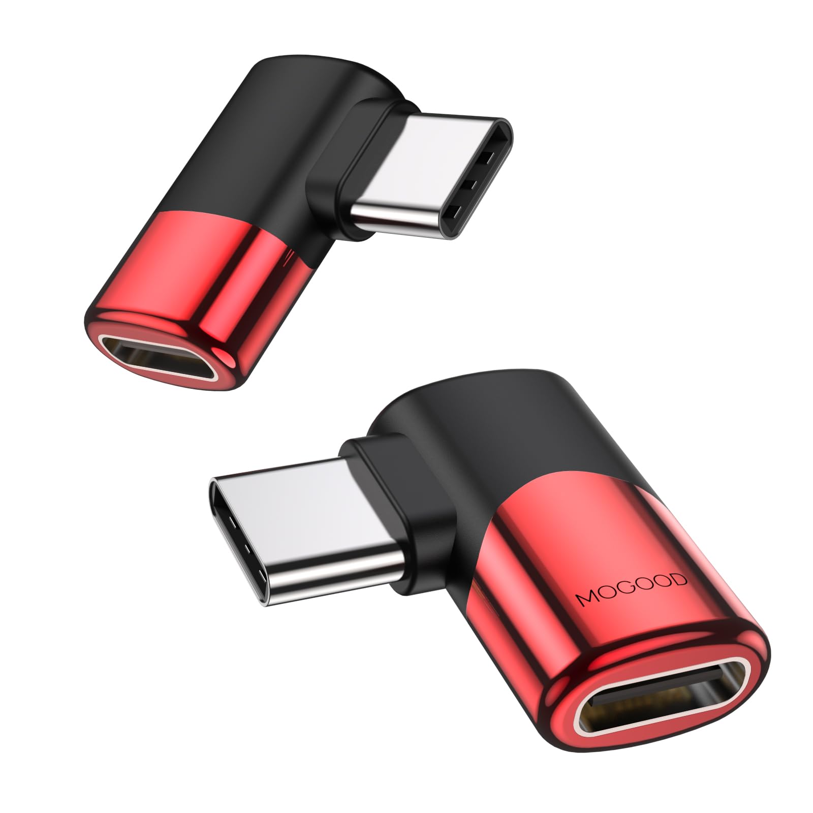 MOGOOD USB C 90度アダプタ Cオス対メス USB Cエクスパンダ 直角USB CアダプタType Cデータ転送PD 100 W急速充電と8K@60Hzビデオパススルー、蒸気甲板部品用
