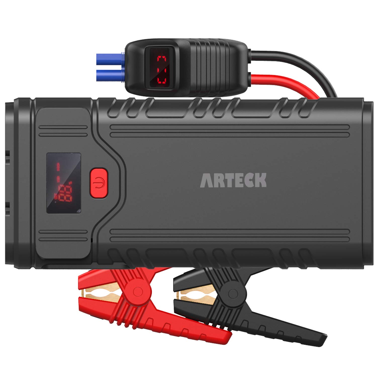 Arteck 2000A ジャンプスターター エンジンスターター ポータブル充電器 スマホQC3.0急速充電器 QDSP 12V車用 バッテリ ブースターパック 最大でガソリン8.0L ディーゼル7.0L 24ヶ月保証付【日本語取扱説明書付き】