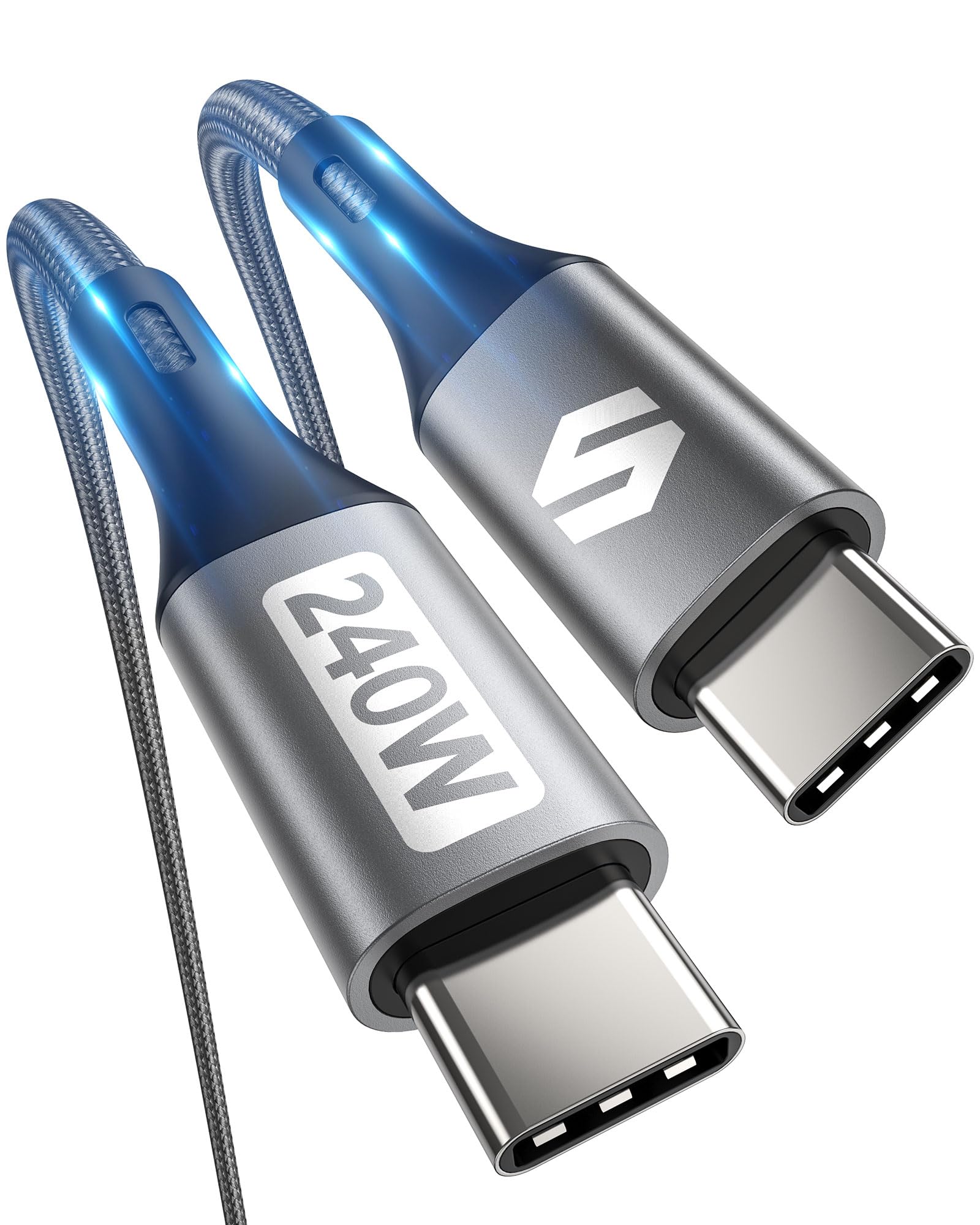 商品情報商品の説明主な仕様 ?【240W超急速充電】Silkland USB C to USB C ケーブル は世界初のPD3.1・QC5.0急速充電プロトコルを搭載されて、最大240W（48V/5A）の出力をサポートします。200W/170W/140W/100W/65W/18Wとの下位互換性があり、このケーブル1つで、スマホからノートPCまで様々な機器への急速充電が可能です。★★映像出力には非対応です。br?【E-Marker 2.0 インテリジェントな電流調整】Silkland USB-C PD ケーブルには、必要な電流をインテリジェントに調整できる独自のE-Markerスマートチップが搭載されています。過電流/過熱/短絡保護および56Ωプルアップ抵抗を内蔵した多層シールドも内蔵しており、安全で安定した電源を提供します。br?【世界最速の充電ケーブル】2023年の最新充電技術: Silkland 240W USB-C ケーブル は、高速充電の新たな記録を打ち立て、これまでで世界最速の タイプC 充電ケーブル です。35 分で Switch を 90%、Samsung S20 を 96%、MacBook Pro を 86%、iPad Pro を 89% でフル充電できます。br?【480Mbpsデータ転送】USB 2.0基準で最大480Mbpsのデータ伝送を対応し、30秒で1GBの映画を伝送します。★★PD急速充電を実現するために、充電器もPD対応（USB Power Delivery）している必要があります。br?【耐久性と柔軟性を両立】本 TypeC to TypeC ケーブル は10000回以上のコネクタテストと45000回以上の厳しい折り曲げテストにクリアしており、絡まらなくて断線しにくいです。15倍耐久性のあるナイロン編組ジャケットとアルミニウム合金シェルで組み立てられて、耐摩耗性があり、破損しにくく、安心してご利用頂けます。br?【幅広い互換性】本 USBC USBC ケーブル は、ラップトップ、MacBook Pro / Air、携帯電話（iPhone 15 / iPhone 15 Pro Max、Samsung S23 / S22 / S21 Ultra、Samsung A Series、Google Pixel、LG、Mi）Switch、および今後発売されるUSB-C デバイスと互換性があります。br?【無条件の生涯保証】Silkland USB C to C ケーブル を買い上げた日より永久保証が付いております。ご質問がございましたら、商品ページ「Silkland直営店」より次のページ「質問する」から「出品者に連絡」ページよりメールで御連絡ください。