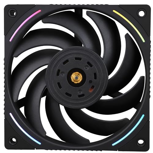 Thermalright TL-K12 120mm CPUクーラーファン、コンピュータケースファン、4ピンPWM制御、2150RPM、S-FDBベアリング用PCパフォーマンスファン、風圧ファン(黒)