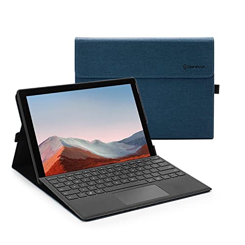 Omnpak Microsoft Surface Pro 7+/ Pro 7 / Surface Pro 6 / Surface Pro 5 2017 / Surface Pro 4 ɑΉP[X \ʓیJo[ p X^h y ^ yz_[t PU X}[g Jo[