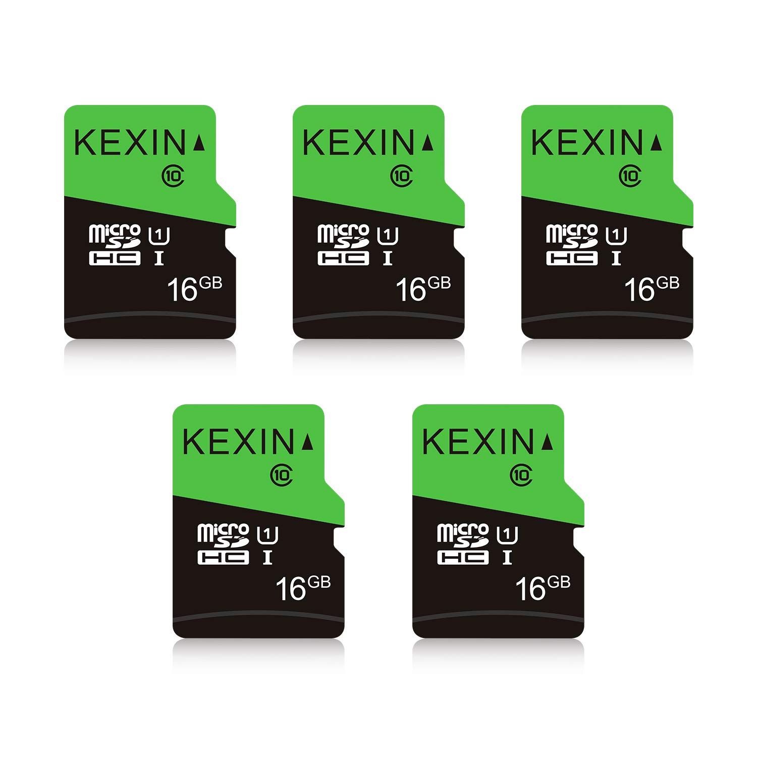 KEXIN MicroSD 16GB 5個セット 85MB/s SDカード 16gb UHS-I U1 Class10 SDHC マイクロSDカード 16GB Nintendo Switch 動作確認済 超高速転送 TFカード SDアダプター付