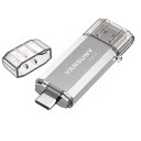 Vansuny USBメモリ Type-C 256GB 高速転送データ USBフラッシュドライブ 2in1 OTG USB 3.0 USB Cメモリスティック デュアル タイプC 256ギガ 大容量 (銀)