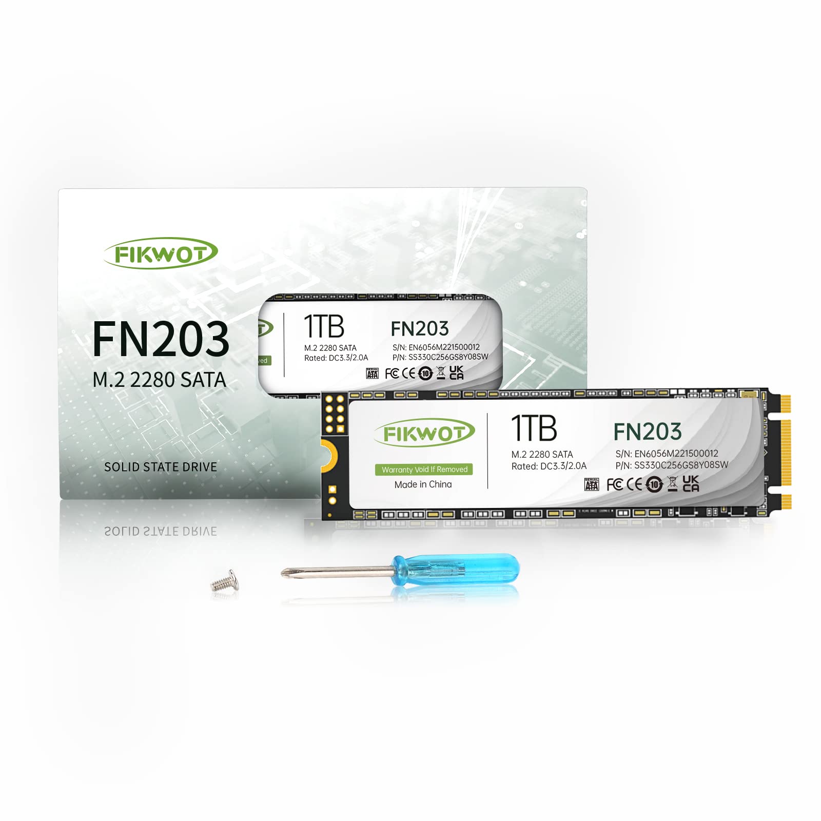 Fikwot FN203 1TB M.2 SATA SSD SLC å 3D NAND TLC SATA III 6Gb/s M.2 2280 NGFF ¢ SSD ɹ: 550MB/s 񤭡480MB/s Ultrabook֥å ԥ塼ߥ PC ȸߴ