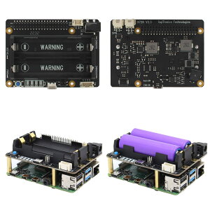 Geekworm Raspberry Pi UPS ŸX728 V2.5 ̵Ÿ(ư&åȥ&ACŸOFF/ץξ㸡&RTCǽʤ)Raspberry Pi 5/4B/3B+/3BŬ