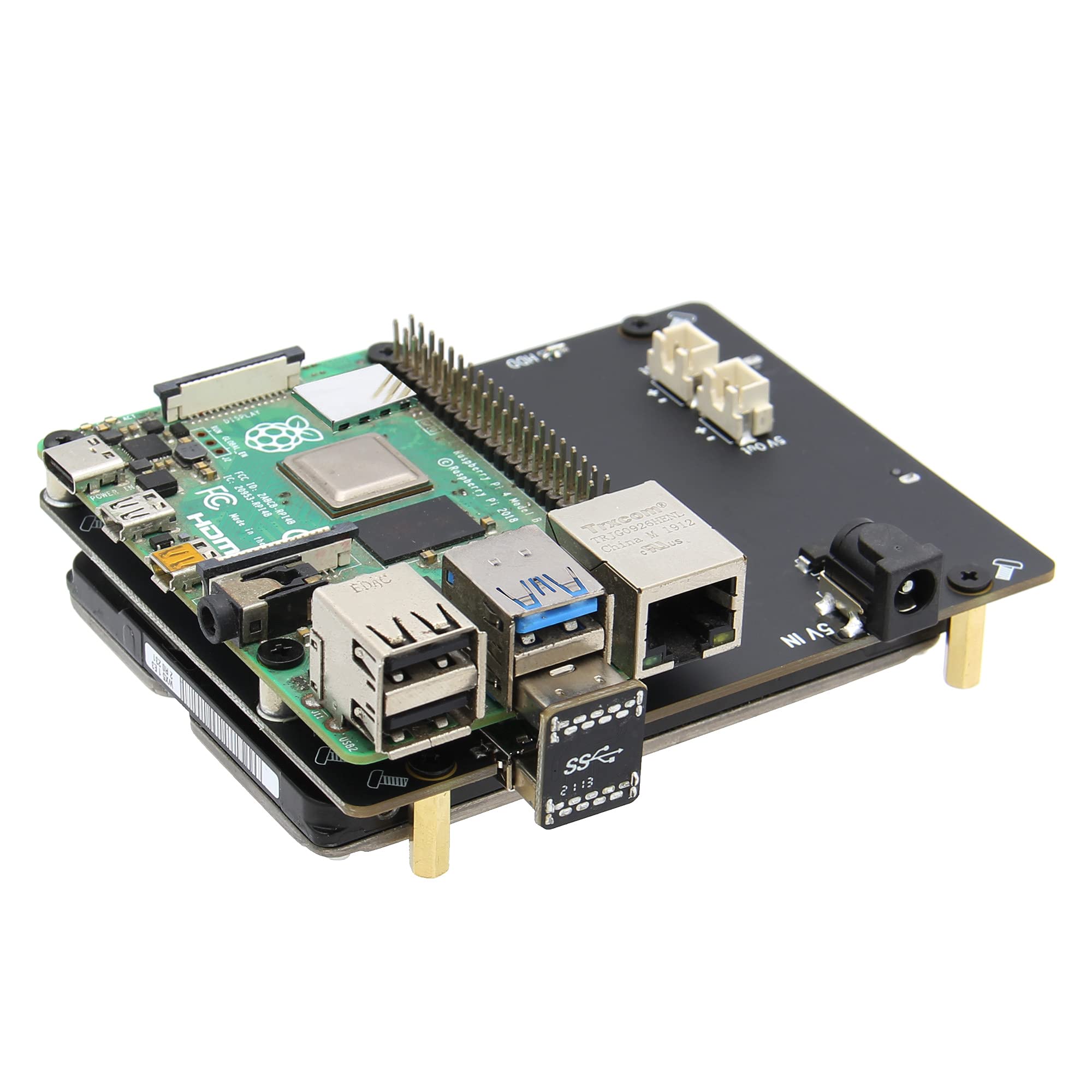 Geekworm 饺٥꡼ѥ(Raspberry Pi 4) 2.5  SATA HDD/SSD X825 V2.0 ȥ졼ĥܡɡ饺٥꡼ѥ4ǥBΤŬ