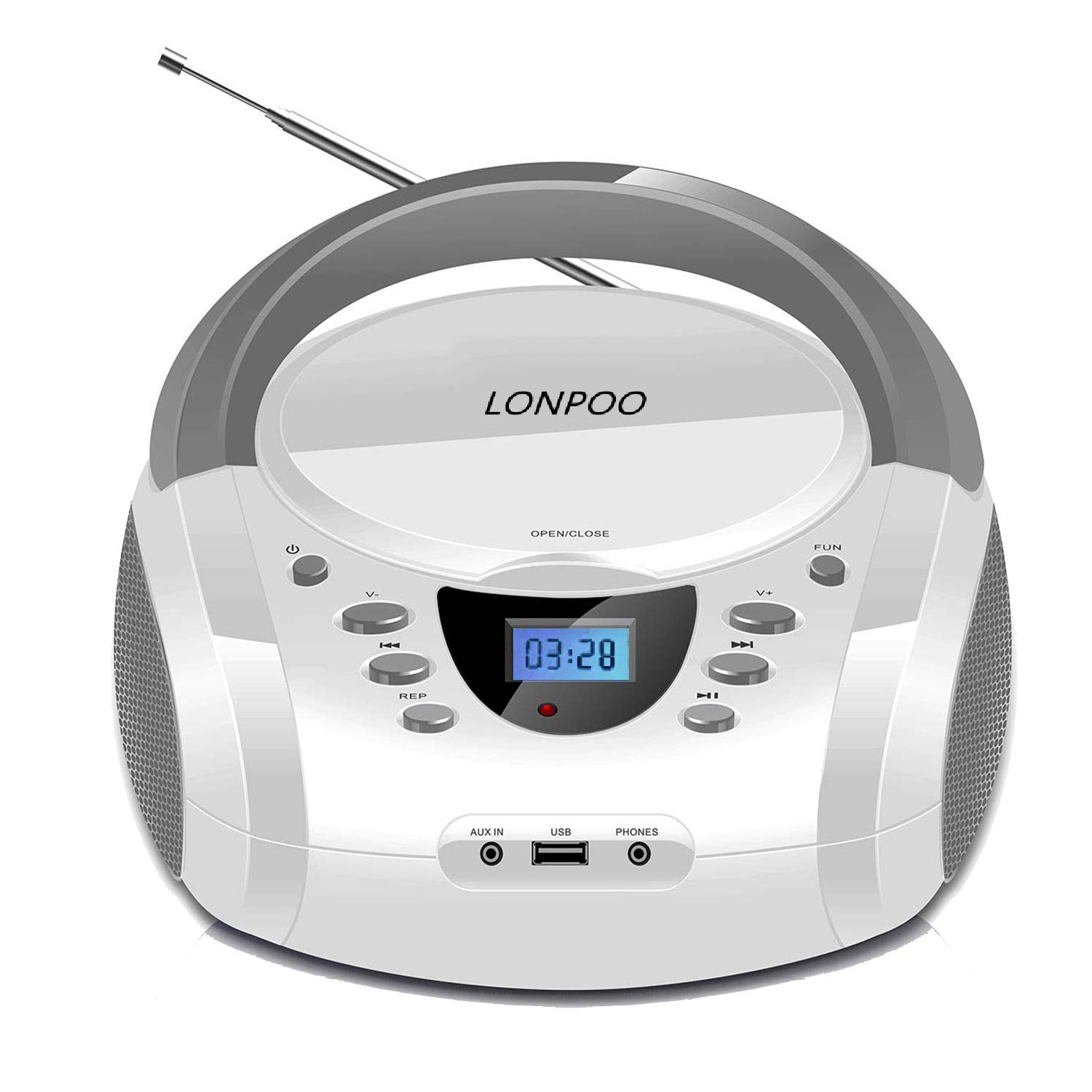 LONPOO ステレオ cd プレーヤー bluetooth