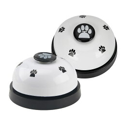 DFsucces コールベル 犬と猫用 卓上ベル コールベル しつけ用 訓練用品 ペットおもちゃ 2個入り 鈴ベル (ホワイト)