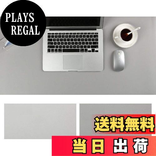 【送料無料】NOEINA オフィス用品 PUレザー デスクマット マウスマット PC机 学習机 パソコンマット マット 大型 多機能 耐久性 両方の側が利用可能 グレー 100×50cm