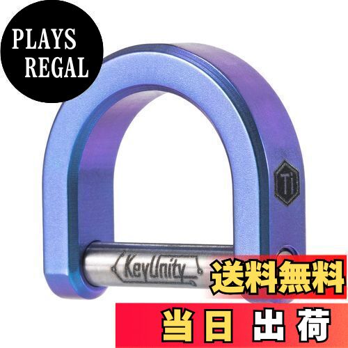 【送料無料】[KeyUnity] KA17チタンキーリング Dリングキーホルダー 軽量 Dタイプ 車のカギ DIYキー収..
