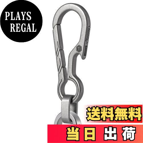 【送料無料】[KeyUnity] KM14SW カラビナキーホルダー チタン 自転車キーチェーン キーチェーン 錆びな..