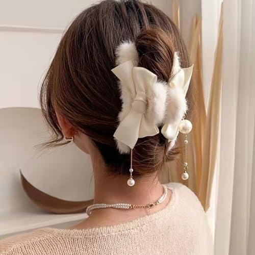 HAPVITAL ヘアクリップ 大きめ バンスクリップ へあくりっぷ 大きめしっかり オフィス クリップ シンプル 髪留め ヘアアクセサリー かみどめ クリップ 濃密な髪も使用可能 大きめしっかり (ホワイトパール)