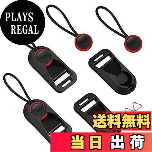 Cobby アンカーリンクス ストラップアダプター 三角リング付 カメラ・双眼鏡に汎用 黒+赤 (4枚セット)