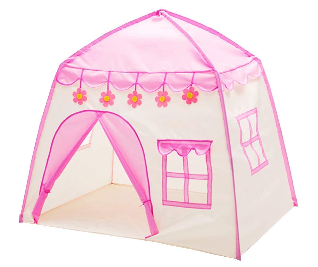 Benebomo キッズテント 子供テント kids tent プレイテント 子供部屋 子供用テント プレイハウス トイ 室内室外 女の子 男の子 折り畳み式 てんと 玩具収納 設置簡単 子供秘密基地 収納バッグ付き (ピンク)