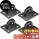 Raonlla アイプレート パッドアイ ステンレス制 長方形 天井 フック 日除け サンシェード など用 金具 黒 4個入